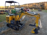 New AGT MX12R Mini Excavator, Gas Powered, Rubber Tracks, Backfill Blade