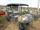 Kubota RTV1140 4 Seater UTV Utility Vehicle, Roof, New Tires, Diesel, Power