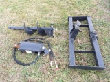 Unused SSL Post Hole Digger, Universal Quick Attach, Hex Head Augur Bit