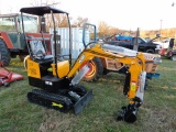 New Vicsec VC13 Mini Excavator, 13.5 HP Gas Powered, Rubber Tracks, Backfil