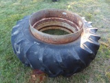 Goodyear 18.4-38 Tire On DMI Dual Rim