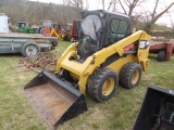 Cat 246D Skid Steer Loader, Full Cab w/ Heat & AC, Joystick Controls, Manua