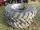 (2) 18.4-38 Tires On Double Bevel Rims