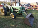 John Deere 1520 Gas Utility Tractor w/ 143 Loader, Decent Firestone 14.9-28