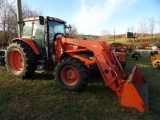 Kubota M135X 4wd Tractor w/ LA2253 Loader, Factory Cab w/ Heat & AC, Hydrau