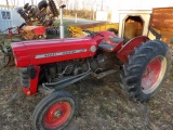 Massey Ferguson 135 Gas Utility Tractor, Power Steering, Good 12.4-38 Tires