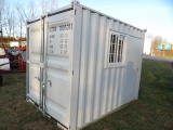 8x10 Storage Container w/ Small Side Door & Window