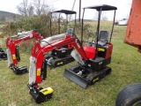 New Vicsec VC13 Mini Excavator, 13.5 HP Gas Powered, Rubber Tracks, Backfil