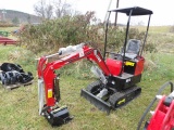 New Vicsec VA13 Mini Excavator, 13,5 HP Gas Powered, Rubber Tracks, Backfil
