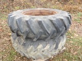 (2) 18.4-38 Tires On Double Bevel Rims