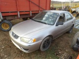 02 Toyota Corolla, Runs & Drives, Has A Blown Brake Line, 1/25 Inspection