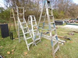 (3) Ladders (2) Alluminum (1) Wood