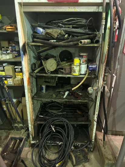 Old Fridge w/ Hydraulic Hoses