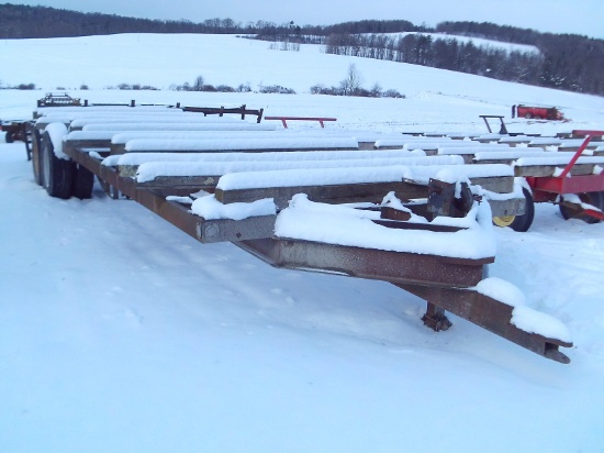 Heavy Tandem Axle Trailer Frame Made Into A Round Bale Wagon