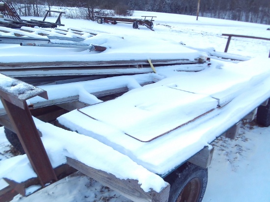 Gargage Door, Metal & Misc On Top Of Wagon