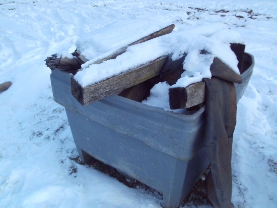 Tote Of Wood Blocks