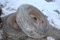 Pair Of Manure Spreader Wheels w/ Hubs, 1 Hub Is Broken