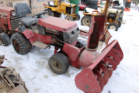 Wheel Horse 520HC Automatic Garden Tractor w/ Snowblower, 2 Cyl Gas Engine,
