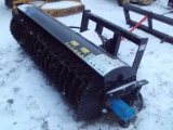 Mower King SSAB-72 6' Hydraulic Sweeper For SSL, Universal SSL Quick Attach