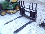 Kivel 4200 LB Heavy Duty Walk Through Forks, Universal SSL Quick Attach
