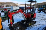 Miva VA13 Mini Excavator, Unused Machine, Gas Powered, Backfill Blade, Rubb