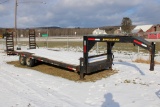 2019 Pequea 24' HD Series Gooseneck Trailer, Flip Up Ramps, 14000 GVW, Jack