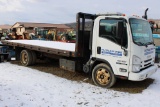 2016 Isuzu NPR Diesel Flatbed Truck, Automatic, 20' Flatbed, 182K Miles, 19