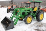 John Deere 5075E 4wd Tractor w/ 520M Loader, Excellent Tires, 1167 Hours, S
