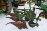 John Deere 3x Plow w/ Coulters & Depth Wheel