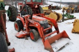 Kubota B7300 4wd Compact Tractor w/ LA271 Loader & Mid Mount Mower, Hydro,