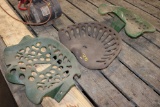 Lot Of 3 Antique Cast Iron Seats