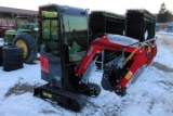 Future FT13C Mini Excavator w/ Cab, Gas, Thumb