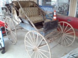 Antique Single Seat 4 Wheel Buggy w/ Top