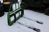 Kivel 3500 LB Capacity Pallet Forks, John Deere Style Quick Attach