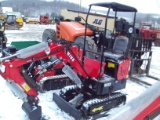 Unused VICSEC VA13 Mini Excavator, Manual Thumb, Gas Powered Engine, Backfi