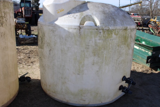 1650 Gal Plastic Tank w/ Valve