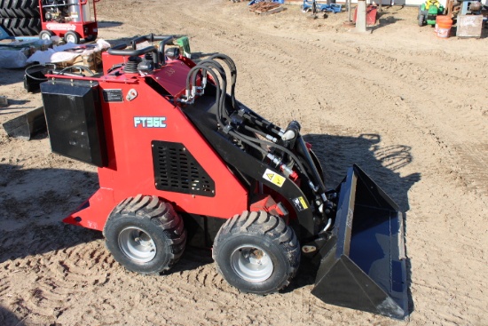 New Future FT36C Stand On Wheeled Mini Skid Steer, Dingo Style Quick Attach