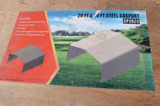 New 20x20 Steel Carport