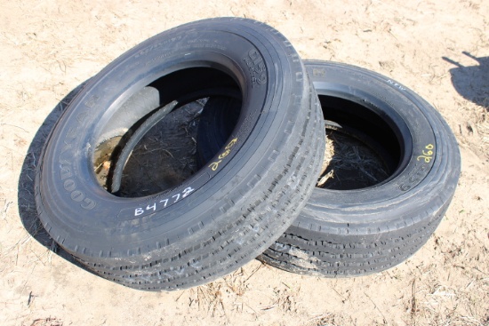 (2) New Goodyear 265/70R19.5 Tires