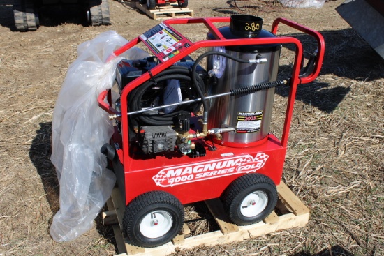 New EZ Kleen 4000 Magnum Hot Water Pressure Washer, Electric Start Gas Engi