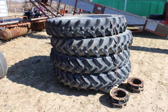 (4) Firestone 320/90R46 Tires On Rims w/ Spacers