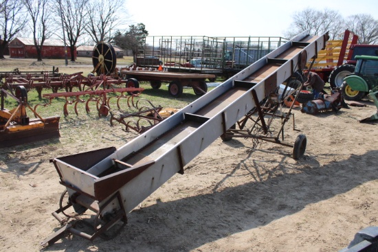 Smoker Hay & Grain Transport Elevator w/ Electric Motor