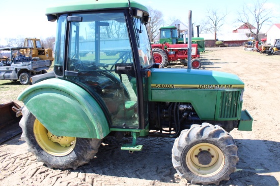 John Deere 5400N 4wd Narrow Orchard Tractor w/ Cab, New Clutch & Pressure P