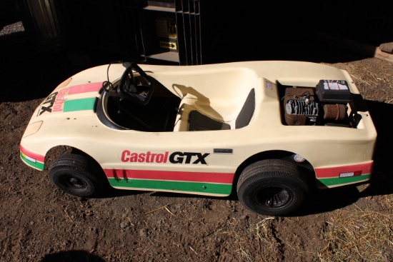 Castro GTX Corvette Body Go Cart, Briggs & Stratton 3.5 Hp Gas Engine, Runs