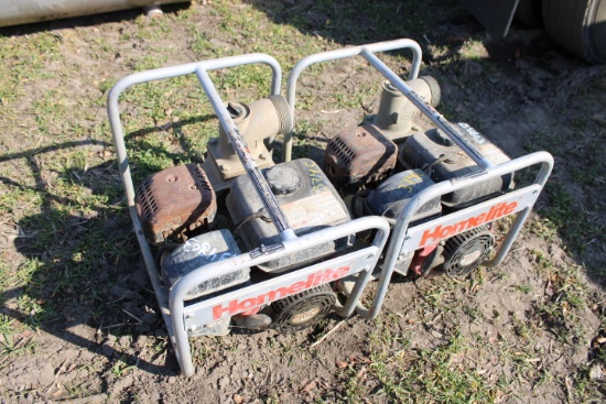 (2) Homelite Gas Powered Water Pump