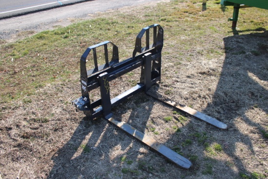 New Bobcat SSL Pallet Forks, Walk Through w/ Side Step