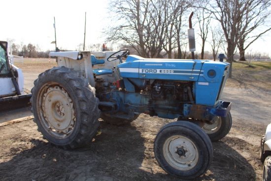 Ford 6600 Tractor, Diesel, 8 Speed, 15.5-38 Tires On Power Adjust Rims, One