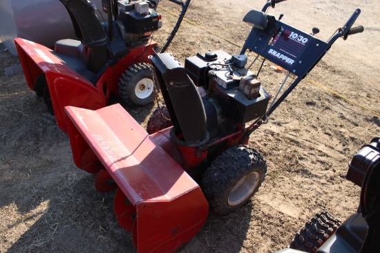 Snapper 10/30 Walk Behind Snowblower, Turns Over