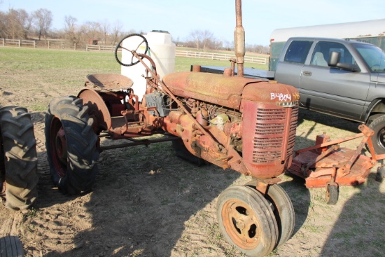 Farmall BN Antique Tractro With Narrrow Front, Wheel Weights, NON Running B