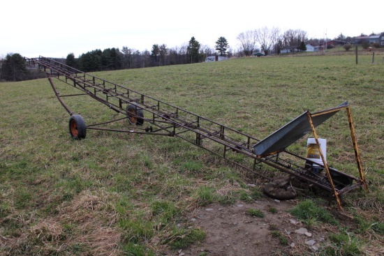 40' Skeleton Transport Hay Elevator w/ Electric Motor